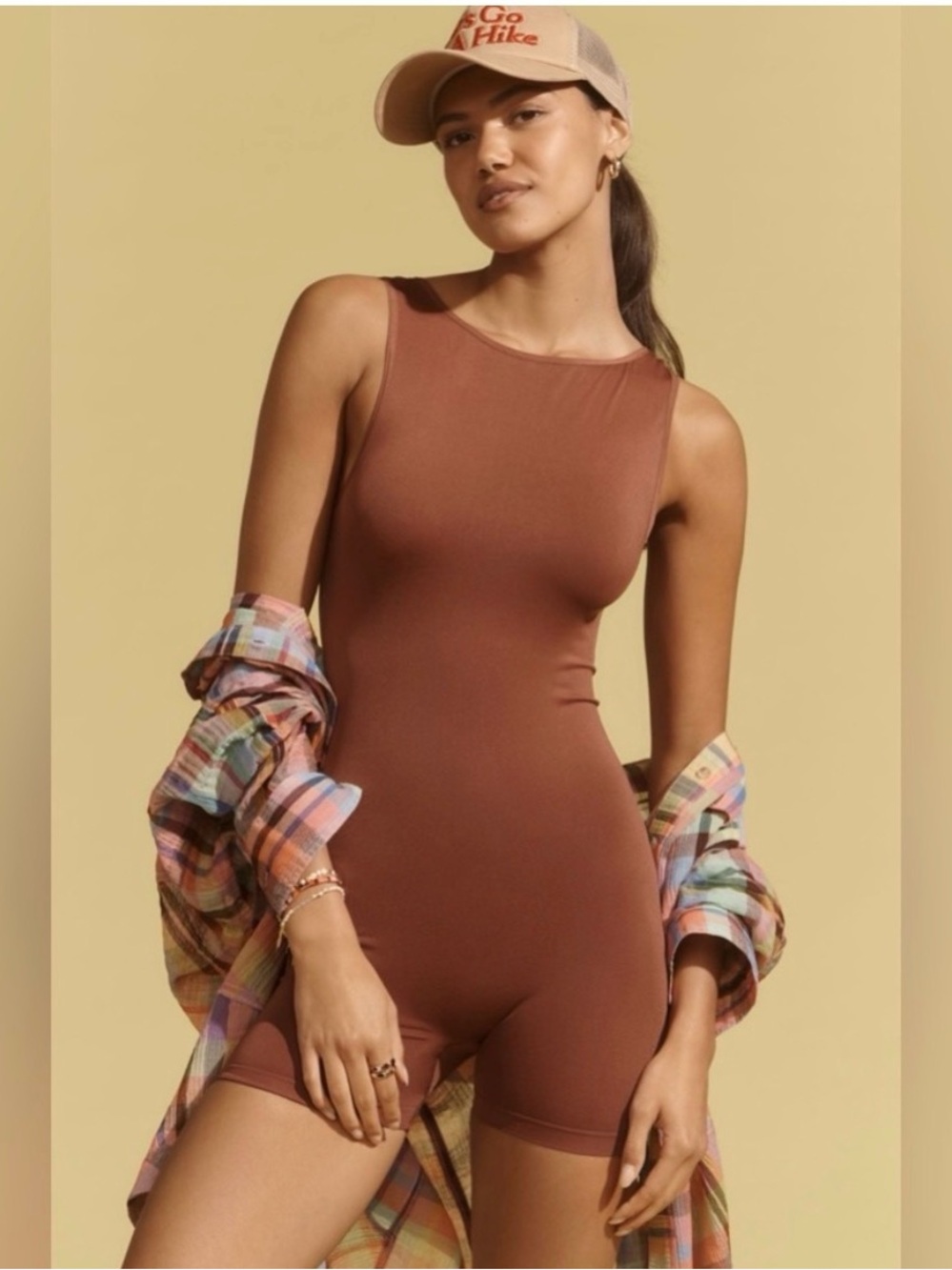 The “Rena” Seamless Romper by Anthropologie